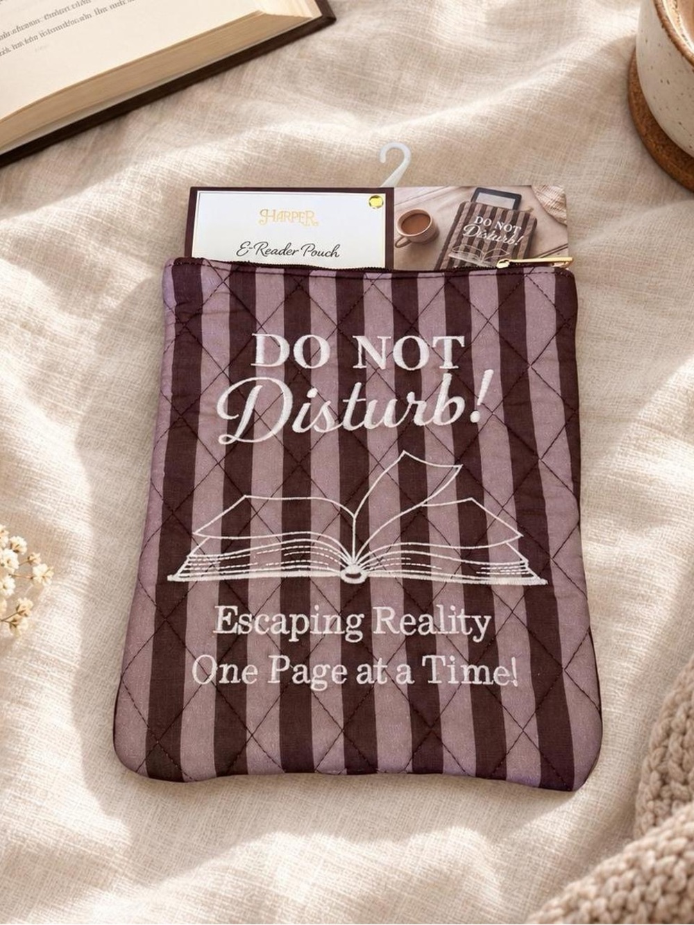 Harper Do Not Disturb Quilted E-Reader Pouch 8 x 10